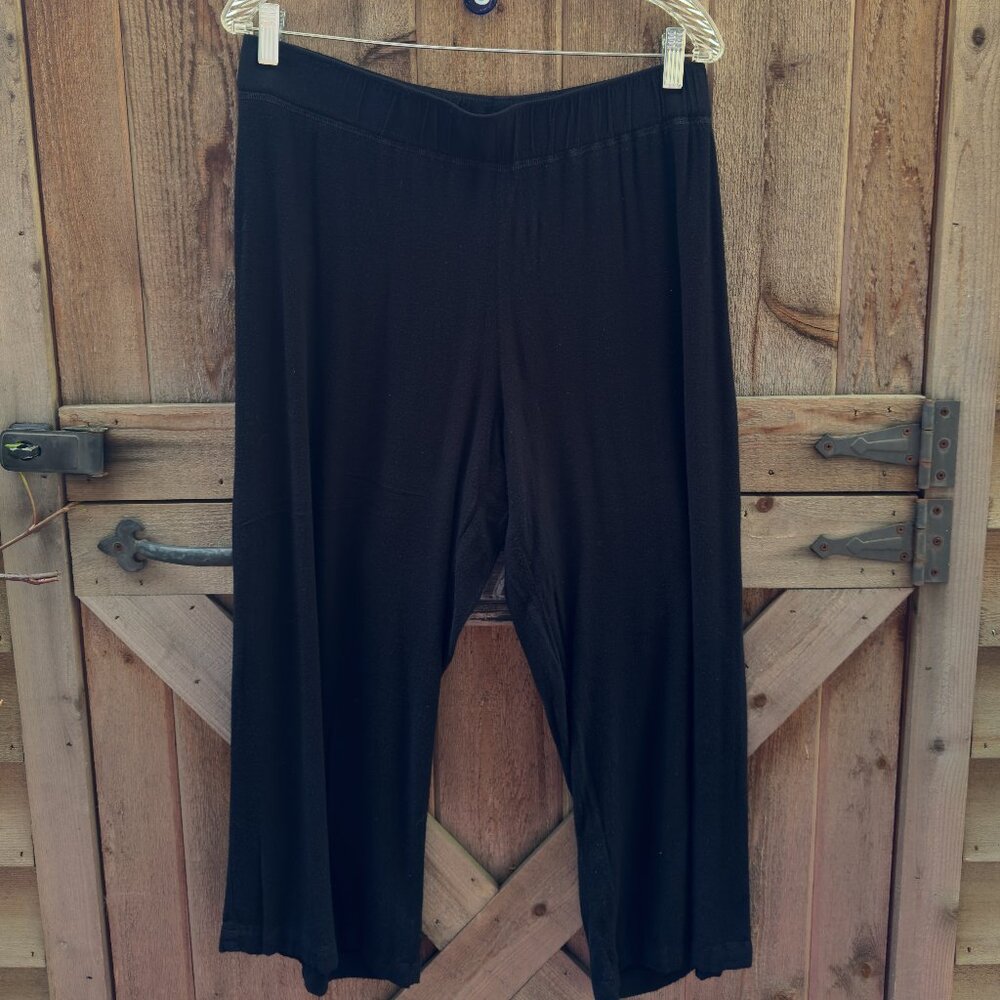Fresh Produce cropped black palazzo pants (14F)